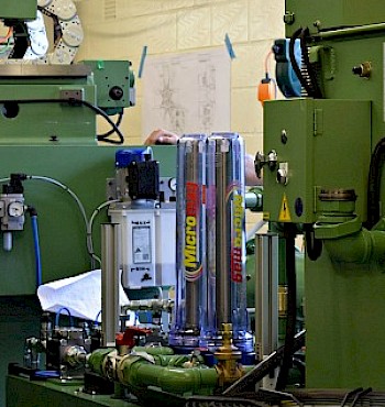 A Micromag magnetic filter on a machine